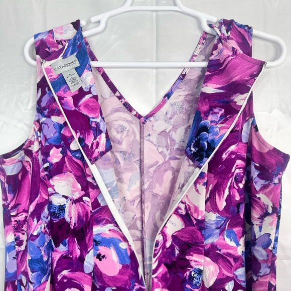 Catherine's Floral Sleeveless Aline Dress size 2X (23/24W) - Picture 7 of 10